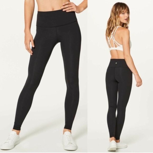 lululemon athletica Pants - LULULEMON Solid Black Wunder Under Full Length